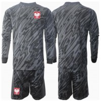 Camiseta Polonia Portero Segunda Equipación Replica Eurocopa 2024 para niños mangas largas (+ Pantalones cortos)